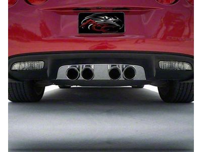 American Car Craft Exhaust Filler Panel; Stainless (05-13 Corvette C6 w/ B&B Route 66 Quad Tips)