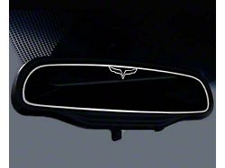 American Car Craft Rear View Mirror Trim; Brushed (05-13 Corvette C6 w/ Auto Dim Rear View Mirror)