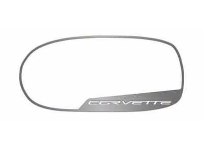 American Car Craft Side Mirror Trim; Brushed (05-13 Corvette C6 w/o Auto Dim Mirrors)