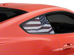 SEC10 Perforated American Flag Quarter Window Decal (15-23 Mustang Fastback)