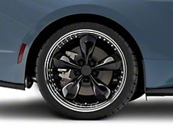 Bullitt Motorsport Gloss Black Wheel; Rear Only; 20x10 (2024 Mustang EcoBoost w/o Performance Pack)