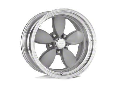 American Racing Classic 200S Vintage Silver Center with Polished Barrel Wheel; Rear Only; 17x11 (05-09 Mustang GT, V6)