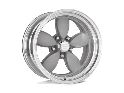 American Racing Classic 200S Vintage Silver Center with Polished Barrel Wheel; 17x7 (05-09 Mustang GT, V6)