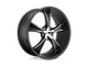 American Racing BLVD Satin Black with Machined Face Wheel; 18x9.5 (05-09 Mustang)