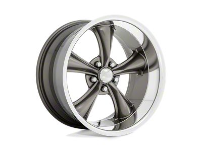 American Racing Boss TT Graphite with Diamond Cut Lip Wheel; 20x8.5; 2mm Offset (05-09 Mustang)