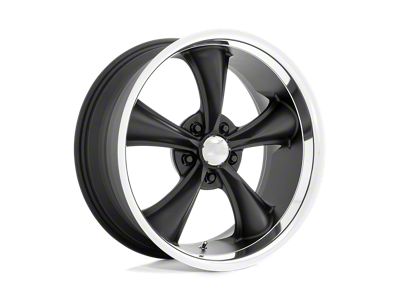 American Racing Boss TT Textured Black with Diamond Cut Lip Wheel; 18x8 (05-09 Mustang)