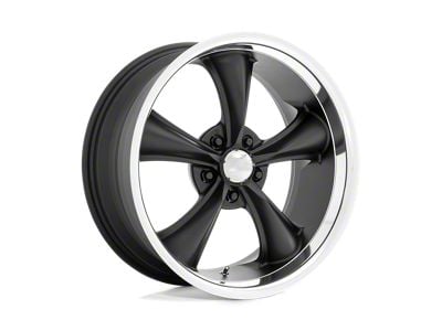 American Racing Boss TT Textured Black with Diamond Cut Lip Wheel; 18x9.5; -4mm Offset (05-09 Mustang)