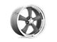 American Racing Classic Torq Thrust II Mag Gray with Machined Lip Wheel; 17x9.5 (05-09 Mustang GT, V6)