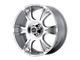 American Racing Dagger Silver Machined Wheel; 17x8 (05-09 Mustang GT, V6)