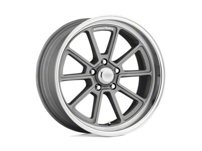 American Racing Draft Vintage Silver with Diamond Cut Lip Wheel; 18x10; 12mm Offset (05-09 Mustang)