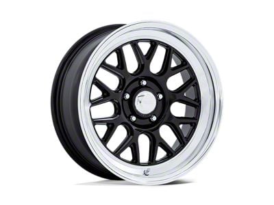 American Racing G-Force Gloss Black with Diamond Cut Lip Wheel; Rear Only; 17x10; 25mm Offset (05-09 Mustang GT, V6)