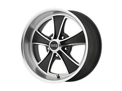 American Racing Mach 5 Satin Black Machined Wheel; 17x8 (05-09 Mustang GT, V6)