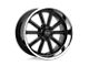 American Racing Rodder Gloss Black with Diamond Cut Lip Wheel; 20x8 (05-09 Mustang)