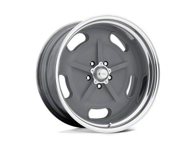 American Racing Salt Flat Mag Gray Center with Polished Barrel Wheel; Rear Only; 17x11 (05-09 Mustang GT, V6)