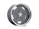 American Racing Salt Flat Mag Gray Center with Polished Barrel Wheel; 17x7 (05-09 Mustang GT, V6)