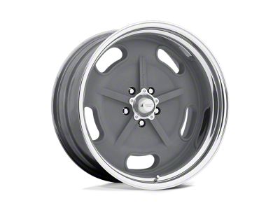 American Racing Salt Flat Mag Gray Center with Polished Barrel Wheel; 17x9.5 (05-09 Mustang GT, V6)