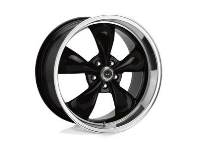 American Racing Torq Thrust M Gloss Black with Machined Lip Wheel; 17x7 (05-09 Mustang GT, V6)