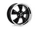 American Racing Torq Thrust M Gloss Black with Machined Lip Wheel; 17x7 (05-09 Mustang GT, V6)