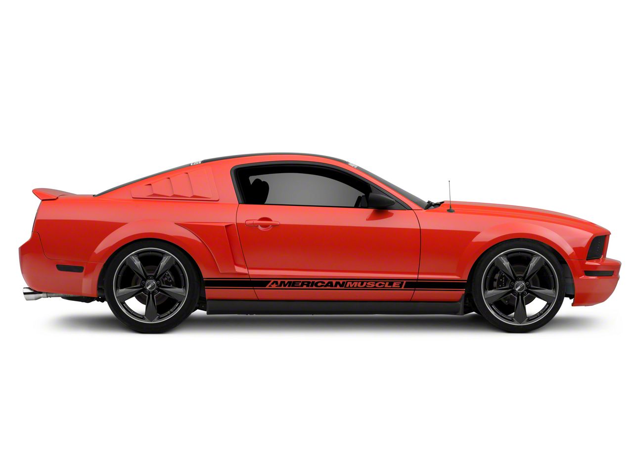 American Racing Mustang TTF Gloss Black with DDT Lip Wheel; Rear Only;  20x11; 50mm Offset AR946BT20111250 (05-09 Mustang) - Free Shipping