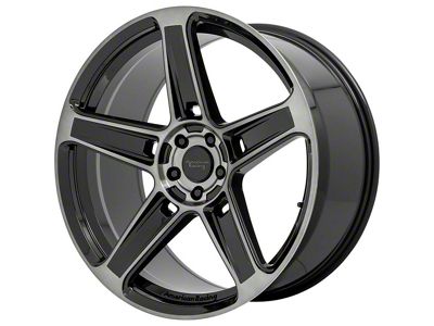 American Racing HELLION Gloss Black with Gray Tint Wheel; Rear Only; 22x10.5 (06-10 RWD Charger)