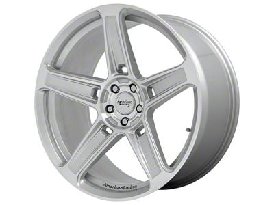 American Racing HELLION Machined Silver Wheel; 22x9; 20mm Offset (06-10 RWD Charger)