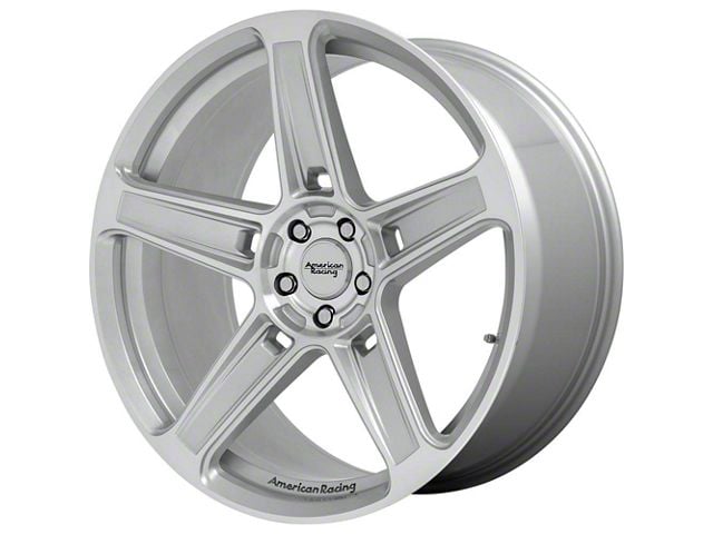 American Racing HELLION Machined Silver Wheel; Rear Only; 22x10.5 (06-10 RWD Charger)