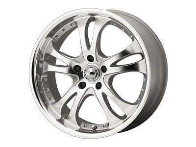 American Racing Casino Silver Machined Wheel; 17x7.5 (10-14 Mustang GT w/o Performance Pack, V6)