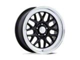 American Racing G-Force Gloss Black with Diamond Cut Lip Wheel; Rear Only; 17x10; 25mm Offset (10-14 Mustang GT w/o Performance Pack, V6)