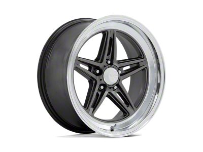 American Racing Groove Anthracite with Diamond Cut Lip Wheel; 18x10; 12mm Offset (10-14 Mustang GT w/o Performance Pack, V6)