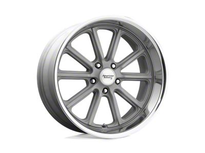 American Racing Rodder Vintage Silver with Diamond Cut Lip Wheel; 17x8 (10-14 Mustang GT w/o Performance Pack, V6)