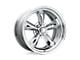 American Racing Torq Thrust II Chrome Wheel; 17x9.5; 8mm Offset (10-14 Mustang GT w/o Performance Pack, V6)