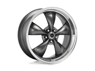 American Racing Torq Thrust M Anthracite with Machined Lip Wheel; 17x7.5; 45mm Offset (10-14 Mustang GT w/o Performance Pack, V6)