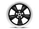 American Racing TORQ THRUST M Gloss Black Machined Wheel; 17x8 (10-14 Mustang GT w/o Performance Pack, V6)