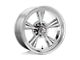 American Racing TT O Polished Wheel; 17x7 (10-14 Mustang GT w/o Performance Pack, V6)