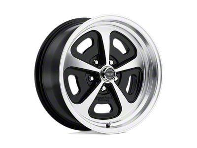 American Racing VN501 Gloss Black Machined Wheel; 17x8; 0mm Offset (10-14 Mustang GT w/o Performance Pack, V6)