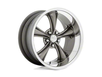 American Racing Boss TT Graphite with Diamond Cut Lip Wheel; 20x8.5; 2mm Offset (15-23 Mustang, Excluding GT500)