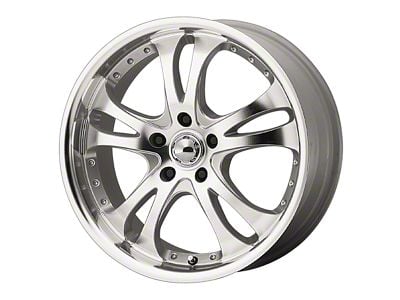 American Racing Casino Silver Machined Wheel; 17x7.5 (15-23 Mustang GT w/o Performance Pack, , V6)