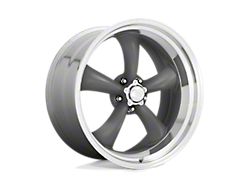 American Racing Classic Torq Thrust II Mag Gray with Machined Lip Wheel; 18x9; 0mm Offset (15-23 Mustang GT, EcoBoost, V6)