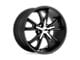 American Racing Daytona Satin Black with Machined Face Wheel; Rear Only; 22x11 (15-23 Mustang GT, EcoBoost, V6)