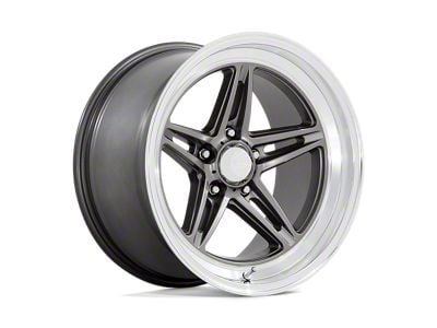 American Racing Groove Anthracite with Diamond Cut Lip Wheel; 18x7; 0mm Offset (15-23 Mustang GT, EcoBoost, V6)