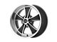 American Racing Mach 5 Satin Black Machined Wheel; 17x8 (15-23 Mustang GT w/o Performance Pack, , V6)