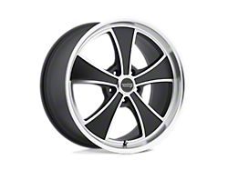 American Racing Mach 5 Satin Black Machined Wheel; 18x9 (15-23 Mustang GT w/o Performance Pack, , V6)