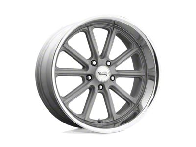 American Racing Rodder Vintage Silver with Diamond Cut Lip Wheel; 17x8 (15-23 Mustang GT w/o Performance Pack, , V6)