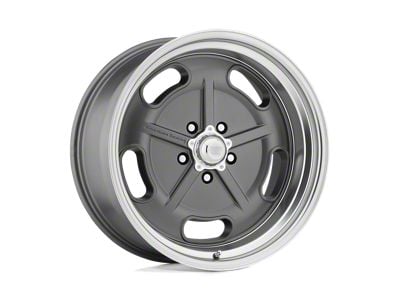 American Racing Salt Flat Mag Gray with Diamond Cut Lip Wheel; 17x7 (15-23 Mustang GT w/o Performance Pack, , V6)