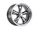 American Racing Torq Thrust II PVD Chrome Wheel; 17x9.5 (15-23 Mustang GT w/o Performance Pack, , V6)