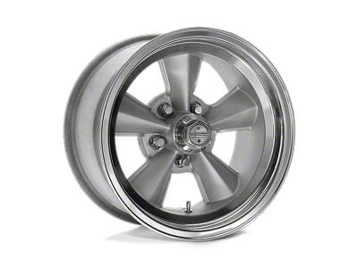 American Racing VNT70R Gunmetal with Polished Lip Wheel; 17x7 (15-23 Mustang GT w/o Performance Pack, , V6)