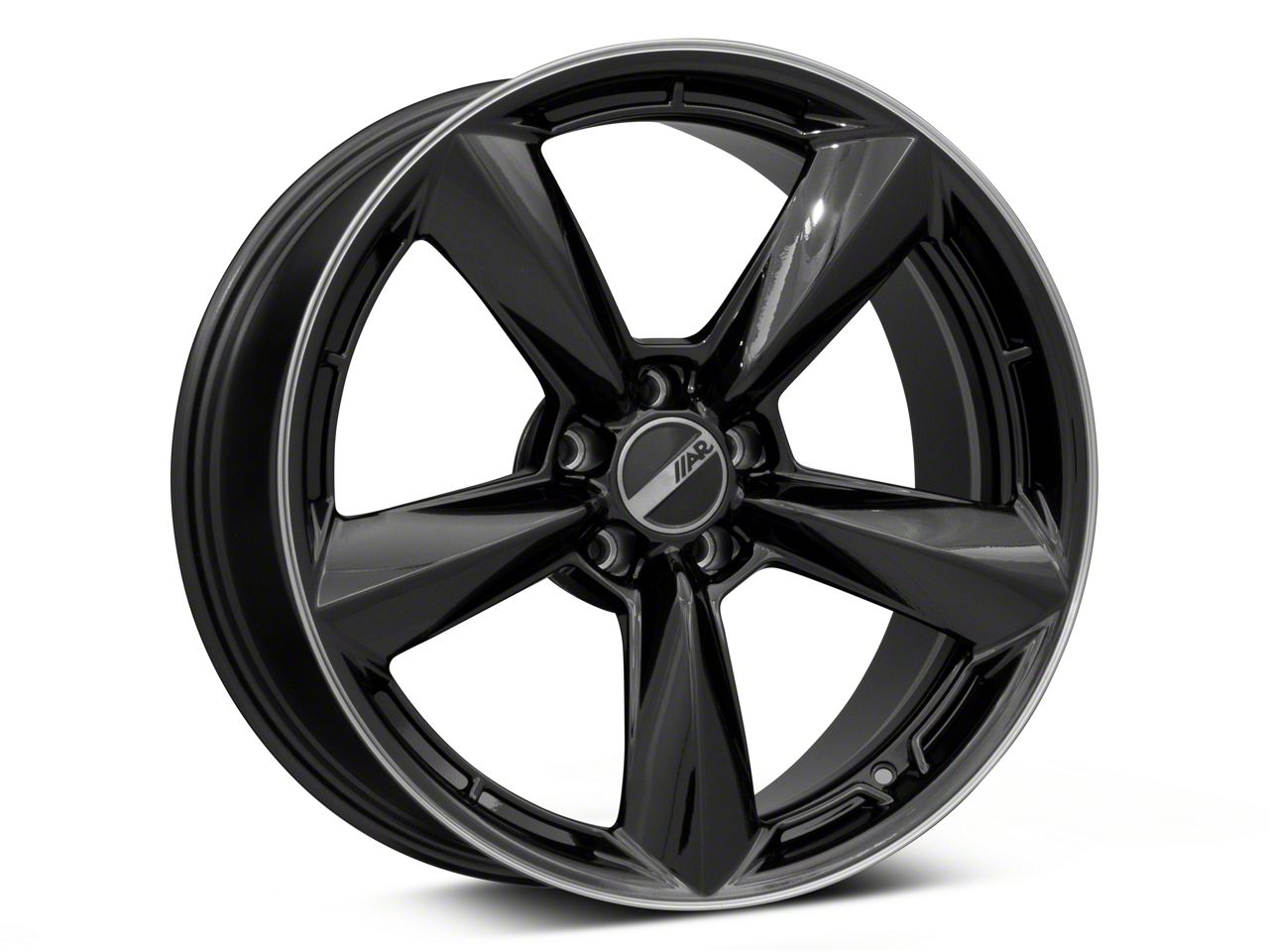 American Racing Mustang TTF Gloss Black with DDT Lip Wheel; 20x9.5; 32mm  Offset AR946BT20951232 (24-25 Mustang) - Free Shipping