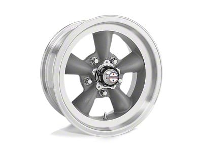 American Racing Torq Thrust D Gray with Machined Lip Wheel; 15x4.5; -15mm Offset (93-02 Camaro)