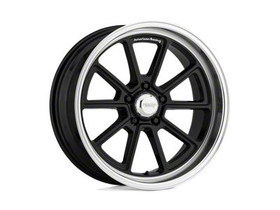 American Racing Draft Gloss Black with Diamond Cut Lip Wheel; 18x8 (94-98 Mustang)