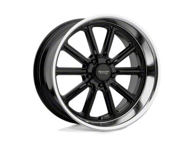 American Racing Rodder Gloss Black with Diamond Cut Lip Wheel; 20x9.5 (94-98 Mustang)